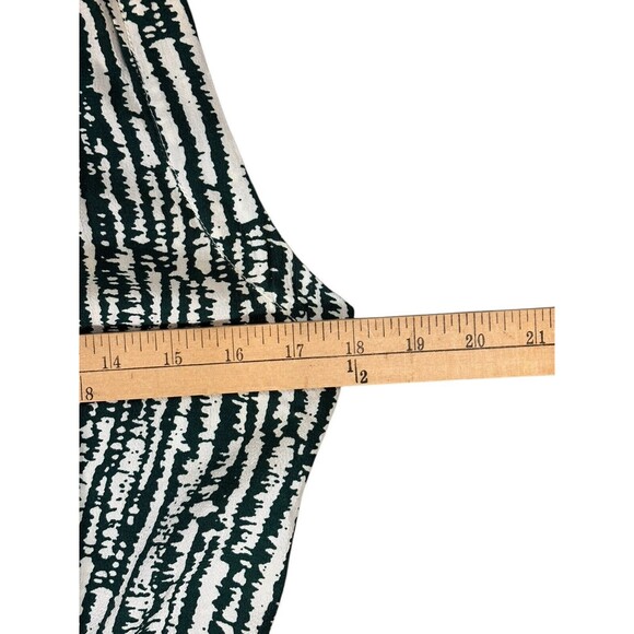 Anthropologie ETT TWA Sleeveless Romper Women's Size 0 Green & White Pockets - Picture 10 of 16